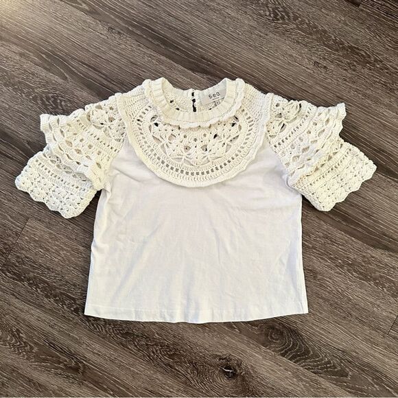 Sea New York Cléo Crochet Top - Picture 1 of 9